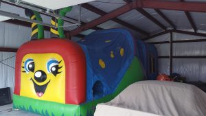 bouncy house slide combo happy caterpillar